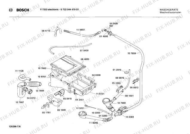 Схема №5 WV8733 SIWAMAT 873 ELECTRONIC с изображением Модуль для стиралки Bosch 00086088