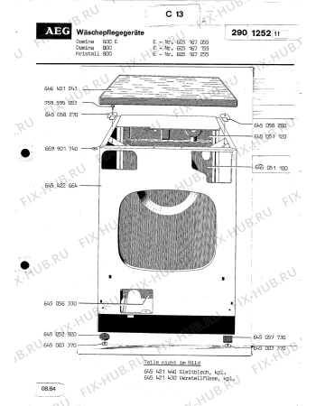 Взрыв-схема посудомоечной машины Aeg LAVKRISTALL 800 - Схема узла Section1
