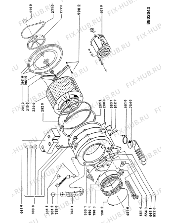 Схема №2 AWL 356 с изображением Обшивка для стиралки Whirlpool 481945319514