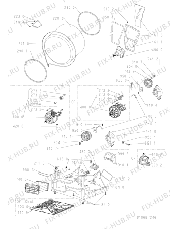 Схема №3 AZB 8223 с изображением Обшивка для стиральной машины Whirlpool 481010599147