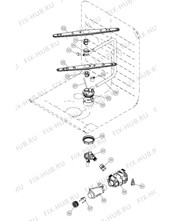 Взрыв-схема посудомоечной машины Gorenje D710 SF   -White Bi (177021, DW20.1) - Схема узла 02