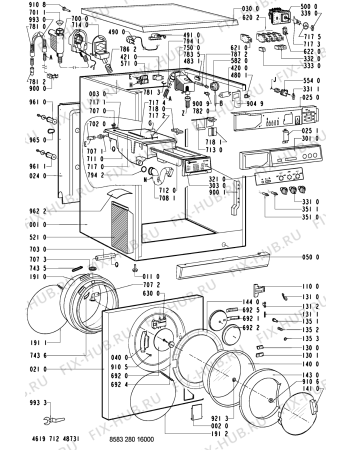 Схема №2 WTE 1732 W-CH с изображением Переключатель (таймер) для стиралки Whirlpool 481227138374