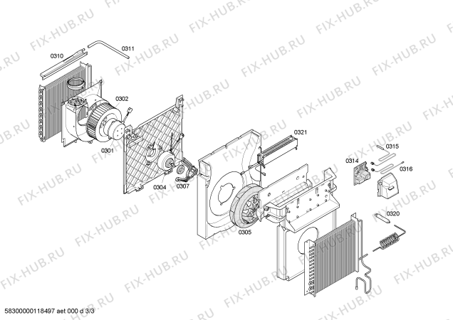 Схема №3 AA5720 с изображением Панель управления для сплит-системы Bosch 00661002
