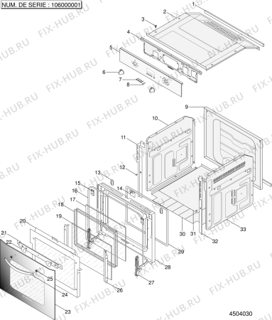 Взрыв-схема плиты (духовки) Ariston FD771PICE (F024616) - Схема узла