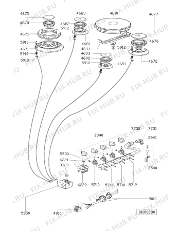 Схема №1 AKM 153 WH с изображением Втулка для плиты (духовки) Whirlpool 481944238667