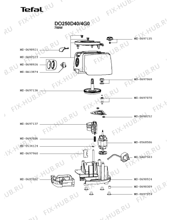 Схема №3 DO250DAE/4G0 с изображением Резак для кухонного измельчителя Tefal MS-0698923