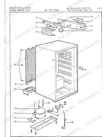 Взрыв-схема холодильника Gaggenau IK191016 - Схема узла 13