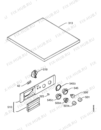 Взрыв-схема стиральной машины Zanussi FLS873C - Схема узла Control panel and lid