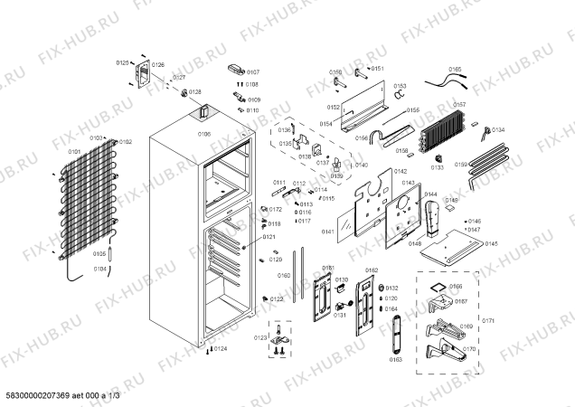Схема №3 KDN30BL121 REF BOSCH ECO-TT301 IXL 220V/60HZ с изображением Дверь для холодильной камеры Bosch 00715972