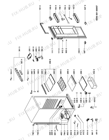 Схема №1 ARC 1796/1 с изображением Вноска для холодильной камеры Whirlpool 481245298308