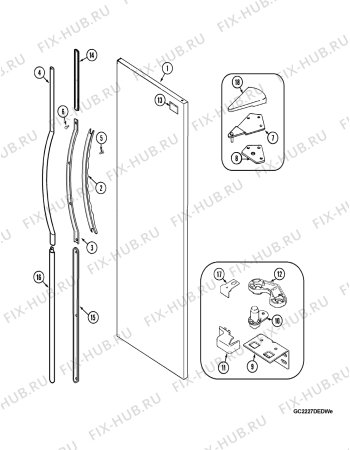 Схема №11 GC2227DEDW с изображением Сосуд для холодильника Whirlpool 482000094059