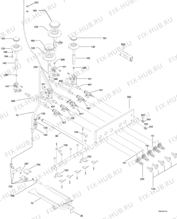 Взрыв-схема плиты (духовки) Zanussi ZXT5050I - Схема узла Section 4