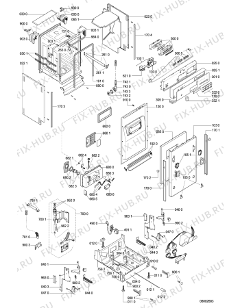 Схема №2 ADG 151 с изображением Уплотнитель (прокладка) для электропосудомоечной машины Whirlpool 481246668669
