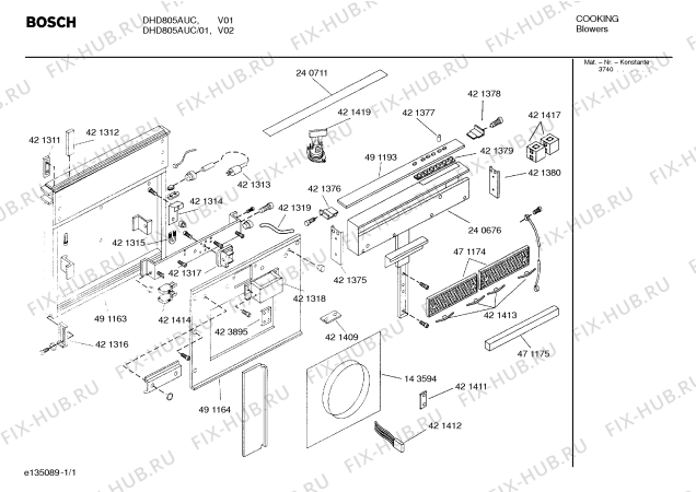 Схема №1 DHD905AUC с изображением Держатель для холодильной камеры Bosch 00421316