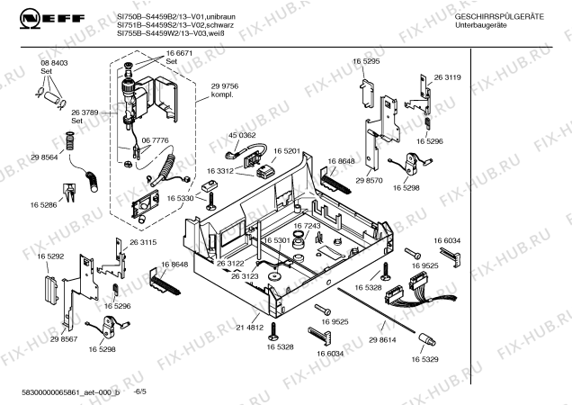 Схема №4 S4459S3 SI751C с изображением Вкладыш в панель для посудомойки Bosch 00361005