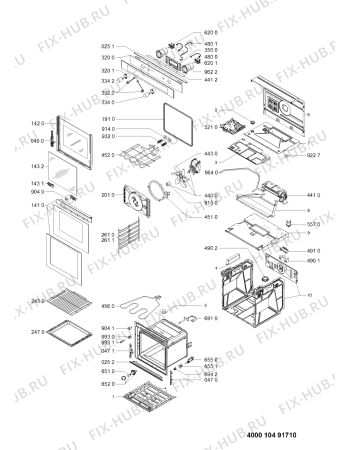 Схема №1 AKZM 8390/IXL с изображением Дверь (стекло) духовки для плиты (духовки) Whirlpool 481010492117