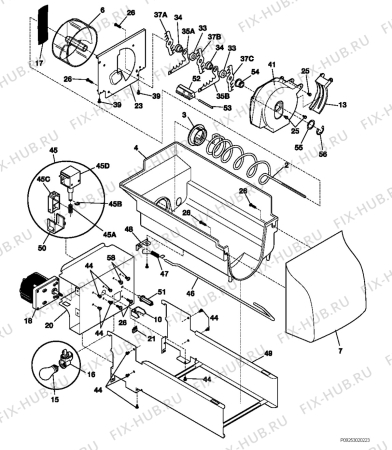 Взрыв-схема холодильника Frigidaire GPSZ25V9DS4 - Схема узла Ice container