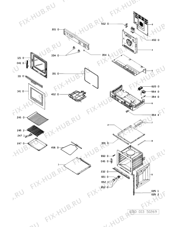 Схема №1 AKL390/WH с изображением Обшивка для духового шкафа Whirlpool 481945349974