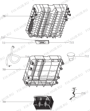 Схема №6 GS52214W (352702, GORENJE#8) с изображением Панель управления для посудомоечной машины Gorenje 385770