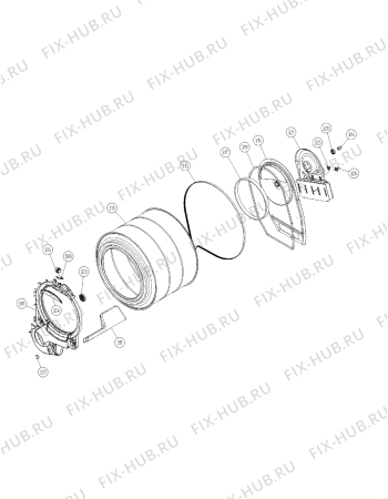 Взрыв-схема стиральной машины Electrolux TASL3M - Схема узла Drum