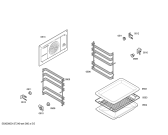Схема №3 HBA23B261E Horno bosch indpnd.multf.negr.reloj cif с изображением Передняя часть корпуса для плиты (духовки) Bosch 00673101