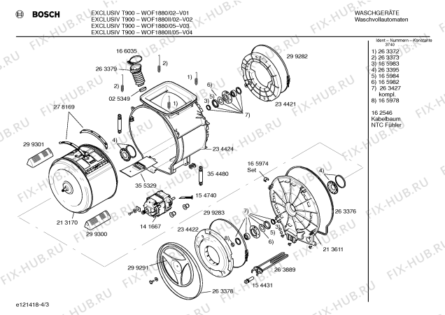 Схема №4 WOF1880 EXCLUSIV T900A с изображением Инструкция по эксплуатации для стиральной машины Bosch 00520622