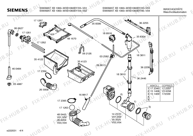 Схема №3 WXB1060BY SIWAMAT XB1060 с изображением Панель управления для стиралки Siemens 00363206