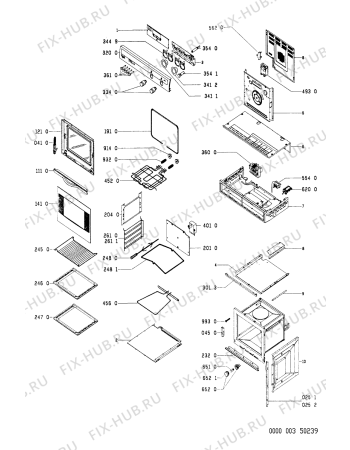 Схема №1 AKP621/AV/01 с изображением Панель для плиты (духовки) Whirlpool 481945358352