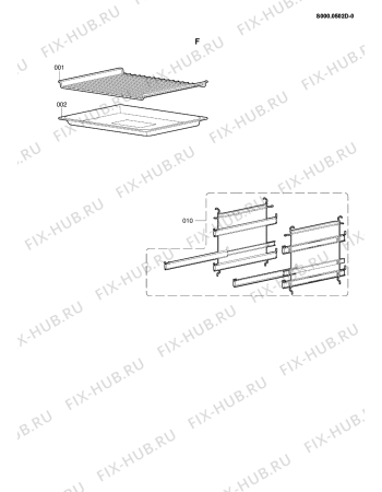 Схема №6 BTH 7302 IN с изображением Противень (решетка) для электропечи Whirlpool 480121102487
