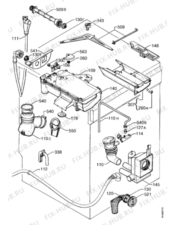 Взрыв-схема стиральной машины Zanker WTF2260 - Схема узла Water equipment