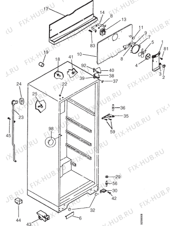 Взрыв-схема холодильника Electrolux FPD514TAW - Схема узла Section 2