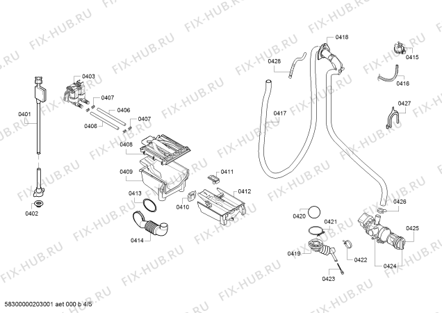 Взрыв-схема стиральной машины Bosch WAT28439IT - Схема узла 04