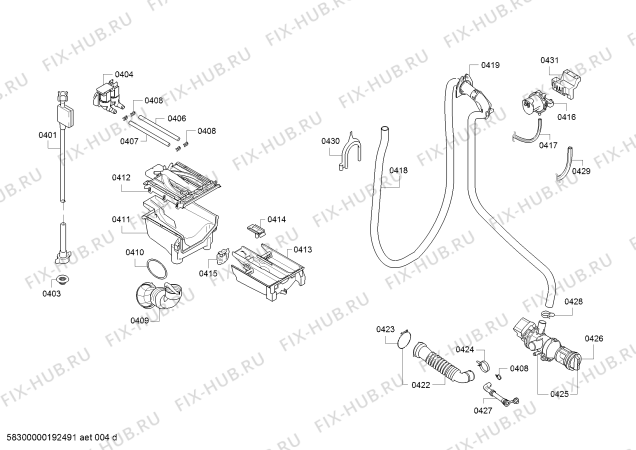 Взрыв-схема стиральной машины Bosch WAT283V2FG - Схема узла 04