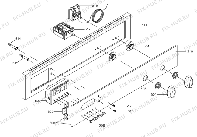 Взрыв-схема плиты (духовки) Gorenje B59MB2   -White (900000805, B59) - Схема узла 04