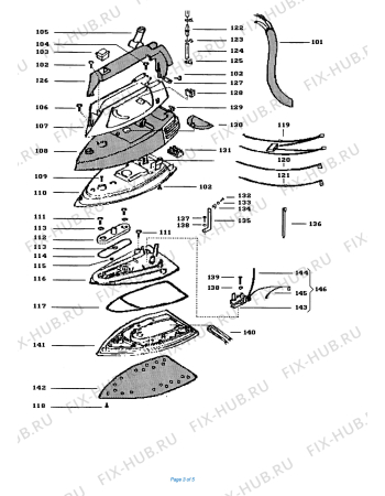 Схема №3 STIRELLA 504-A BIANCA-TURCHESE с изображением Крышка для электроутюга DELONGHI SC35040004