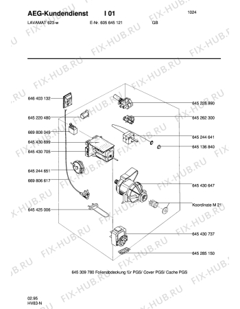 Взрыв-схема стиральной машины Aeg LAV623W DIGITRON - Схема узла Electrical equipment