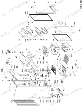 Схема №1 WBA34272 DFC IX с изображением Дверца для холодильника Whirlpool 481010584899