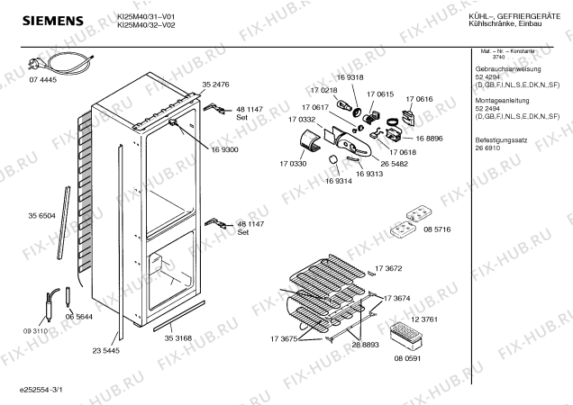 Схема №3 K9514X4 с изображением Дверь для холодильной камеры Bosch 00215607