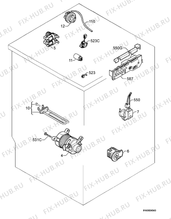 Взрыв-схема стиральной машины Zanussi ZWF3120 - Схема узла Electrical equipment 268