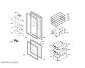 Схема №1 CK268V70 с изображением Дверь морозильной камеры для холодильной камеры Bosch 00686620
