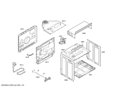 Схема №4 HBN200551E с изображением Передняя часть корпуса для духового шкафа Bosch 00662585