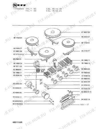 Взрыв-схема плиты (духовки) Neff 195304834 1344.11HWS - Схема узла 06