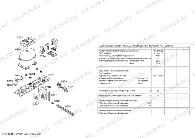 Схема №2 KU3AEF6 с изображением Декоративная планка для холодильника Bosch 00444564