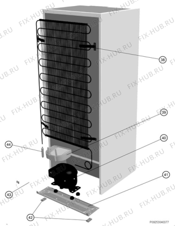 Взрыв-схема холодильника Zanussi ZRD317WO1 - Схема узла Cooling system 017