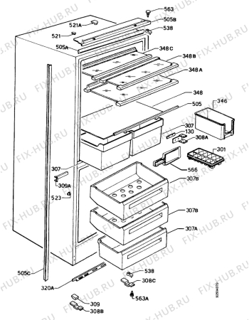 Взрыв-схема холодильника Aeg S3134-4 I - Схема узла Housing 001