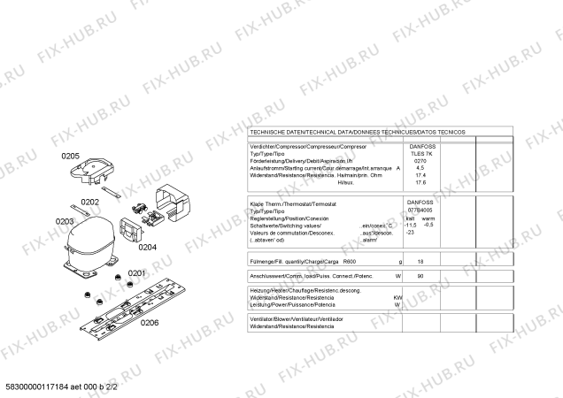 Взрыв-схема холодильника Bosch KTL14V20 - Схема узла 02