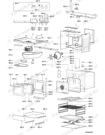 Схема №1 BLH 3003 R SW с изображением Кулер для плиты (духовки) Whirlpool 481251528064
