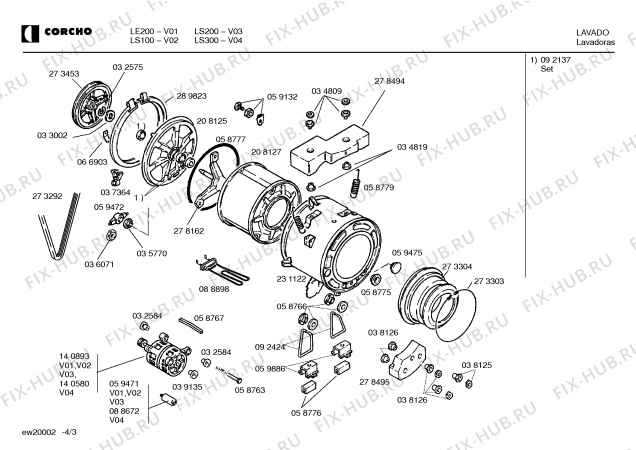 Схема №4 LS300 с изображением Панель для стиралки Bosch 00232408