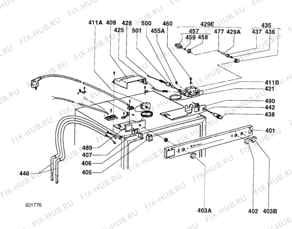 Взрыв-схема холодильника Electrolux RM4400T1 - Схема узла Functional parts