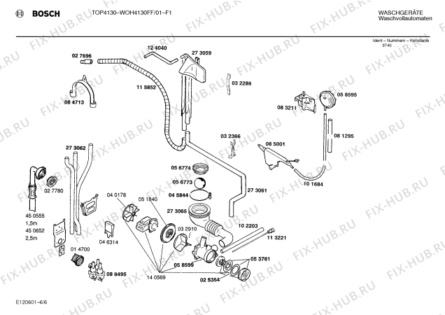 Взрыв-схема стиральной машины Bosch WOH4130FF TOP4130 - Схема узла 06